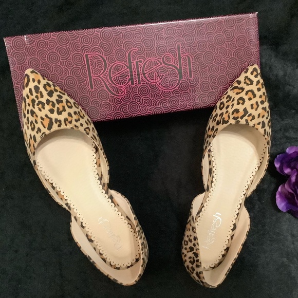 Refresh Leopard Animal Print Flats NIB - Picture 2 of 12